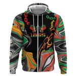 African Juneteenth Freedom Day 1865 Zip Hoodie Colors Liquid Marble With Broken Chains