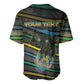 Personalized Gabon Baseball Jersey Panther Strike Striped Style