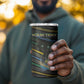 Personalized Gabon 4 in 1 Can Cooler Tumbler Panther Strike Striped Style