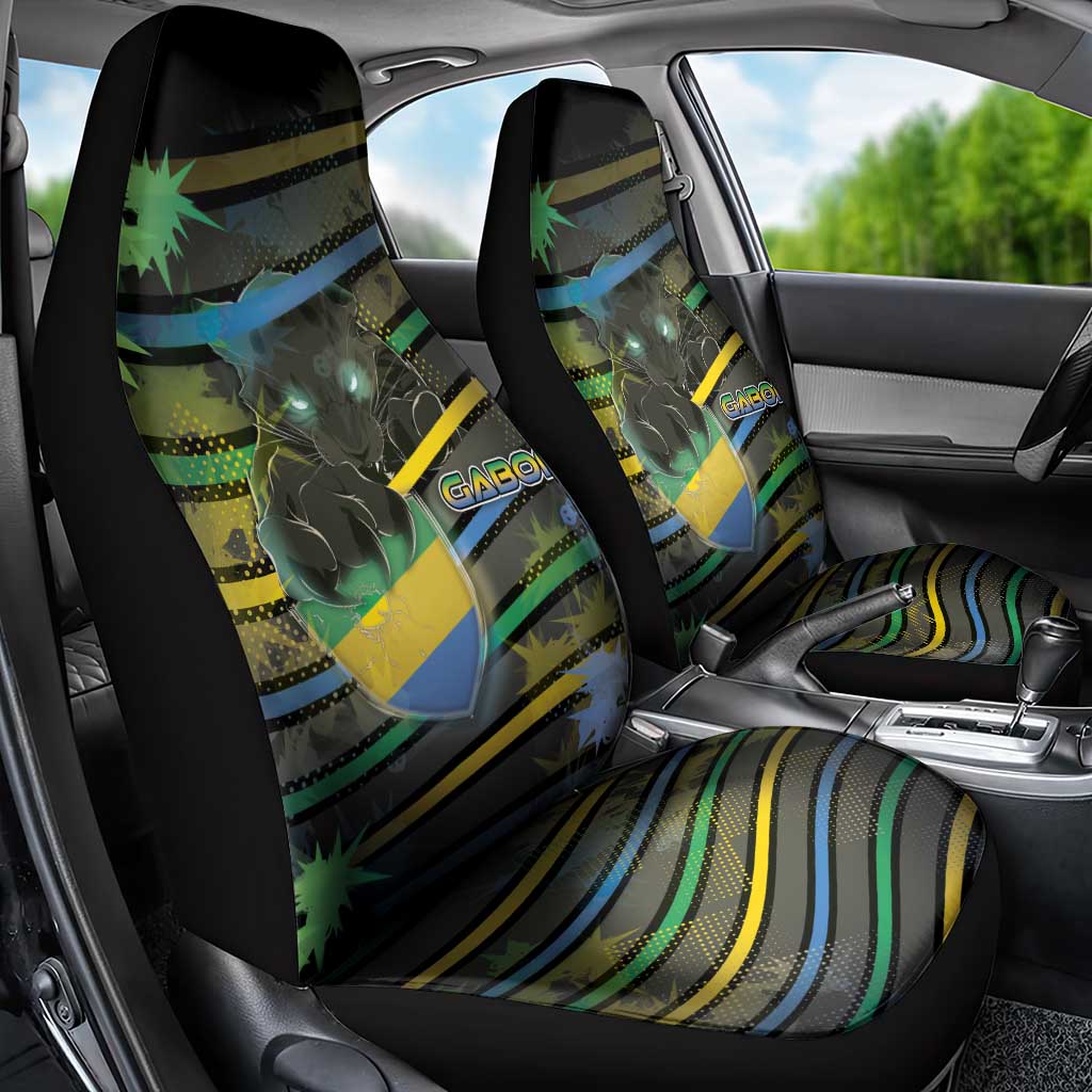 Gabon Car Seat Cover Panther Strike Striped Style