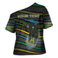 Personalized Gabon Cross Shoulder Shirt Panther Strike Striped Style
