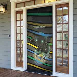 Personalized Gabon Door Cover Panther Strike Striped Style