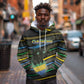 Personalized Gabon Hoodie Panther Strike Striped Style