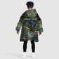 Personalized Gabon Kid Wearable Blanket Hoodie Panther Strike Striped Style