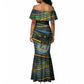 Personalized Gabon Mermaid Dress Panther Strike Striped Style