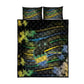 Gabon Quilt Bed Set Panther Strike Striped Style