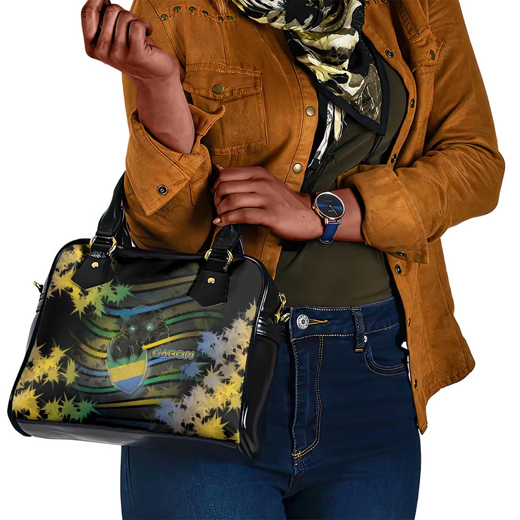 Gabon Shoulder Handbag Panther Strike Striped Style