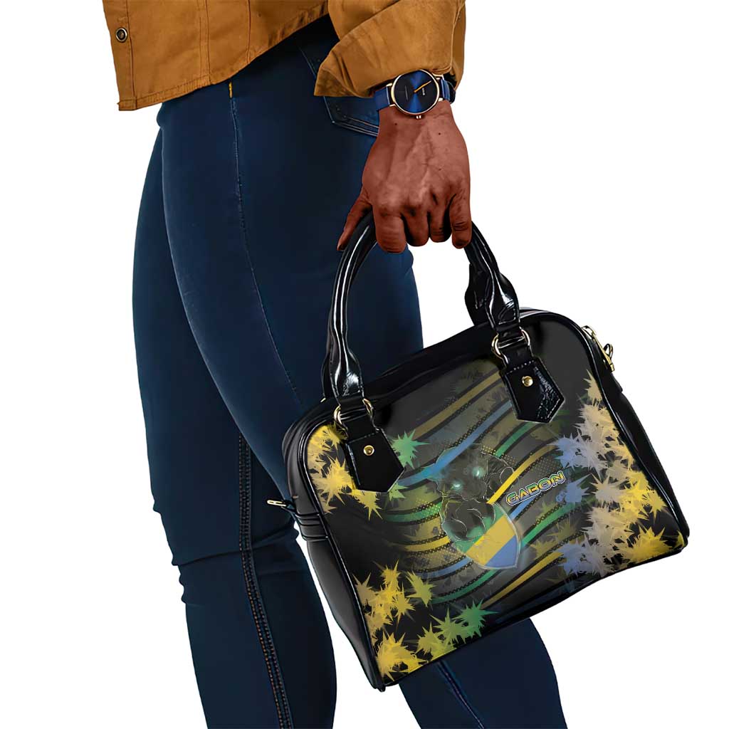 Gabon Shoulder Handbag Panther Strike Striped Style