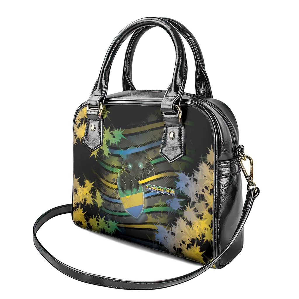 Gabon Shoulder Handbag Panther Strike Striped Style