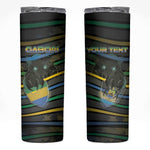 Personalized Gabon Skinny Tumbler Panther Strike Striped Style