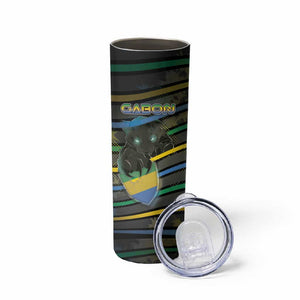 Personalized Gabon Skinny Tumbler Panther Strike Striped Style