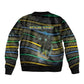 Personalized Gabon Sleeve Zip Bomber Jacket Panther Strike Striped Style