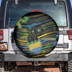 Gabon Spare Tire Cover Panther Strike Striped Style