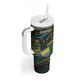 Personalized Gabon Tumbler With Handle Panther Strike Striped Style