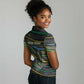 Personalized Gabon Women Polo Shirt Panther Strike Striped Style