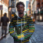 Personalized Gabon Zip Hoodie Panther Strike Striped Style