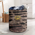 African Halloween Egypt Mummy Wrap Laundry Basket Golden Winged Scarab Badge