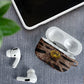 African Halloween Egypt Mummy Wrap AirPods Case Golden Winged Scarab Badge