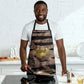 African Halloween Egypt Mummy Wrap Apron Golden Winged Scarab Badge