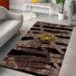 African Halloween Egypt Mummy Wrap Area Rug Golden Winged Scarab Badge