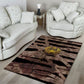 African Halloween Egypt Mummy Wrap Area Rug Golden Winged Scarab Badge