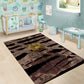 African Halloween Egypt Mummy Wrap Area Rug Golden Winged Scarab Badge