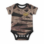 African Halloween Egypt Mummy Wrap Baby Onesie Golden Winged Scarab Badge