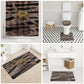 African Halloween Egypt Mummy Wrap Bathroom Set Golden Winged Scarab Badge