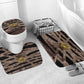 African Halloween Egypt Mummy Wrap Bathroom Set Golden Winged Scarab Badge