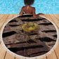 African Halloween Egypt Mummy Wrap Beach Blanket Golden Winged Scarab Badge