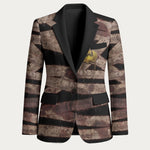 African Halloween Egypt Mummy Wrap Blazer Golden Winged Scarab Badge