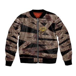 African Halloween Egypt Mummy Wrap Bomber Jacket Golden Winged Scarab Badge