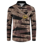 African Halloween Egypt Mummy Wrap Button Sweatshirt Golden Winged Scarab Badge