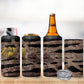 African Halloween Egypt Mummy Wrap 4 in 1 Can Cooler Tumbler Golden Winged Scarab Badge