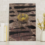 African Halloween Egypt Mummy Wrap Canvas Wall Art Golden Winged Scarab Badge