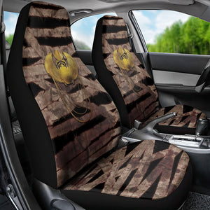 African Halloween Egypt Mummy Wrap Car Seat Cover Golden Winged Scarab Badge