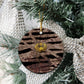 African Halloween Egypt Mummy Wrap Ceramic Ornament Golden Winged Scarab Badge