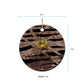 African Halloween Egypt Mummy Wrap Ceramic Ornament Golden Winged Scarab Badge