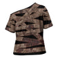 African Halloween Egypt Mummy Wrap Cross Shoulder Shirt Golden Winged Scarab Badge