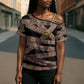 African Halloween Egypt Mummy Wrap Cross Shoulder Shirt Golden Winged Scarab Badge