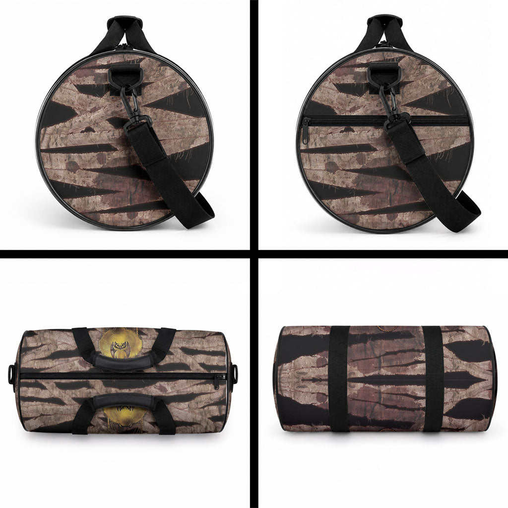 African Halloween Egypt Mummy Wrap Duffle Bag Golden Winged Scarab Badge