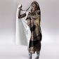 African Halloween Egypt Mummy Wrap Hooded Blanket Golden Winged Scarab Badge