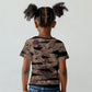 African Halloween Egypt Mummy Wrap Kid T shirt Golden Winged Scarab Badge