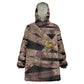 African Halloween Egypt Mummy Wrap Kid Wearable Blanket Hoodie Golden Winged Scarab Badge