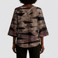 African Halloween Egypt Mummy Wrap Kimono Sleeve Blouse Golden Winged Scarab Badge