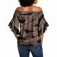 African Halloween Egypt Mummy Wrap Off Shoulder Wrap Waist Top Golden Winged Scarab Badge