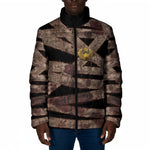 African Halloween Egypt Mummy Wrap Padded Jacket Golden Winged Scarab Badge