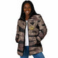 African Halloween Egypt Mummy Wrap Padded Jacket Golden Winged Scarab Badge