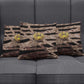 African Halloween Egypt Mummy Wrap Pillow Cover Golden Winged Scarab Badge