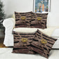 African Halloween Egypt Mummy Wrap Pillow Cover Golden Winged Scarab Badge